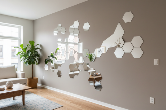 Transform your walls with this innovative 3D hexagon mirror wall sticker. Each geometric piece features a reflective surface that amplifies light and creates visual depth, making spaces feel larger and more dynamic. The self-adhesive backing ensures hassle-free installation on any smooth surface. Perfect for modern interiors, these hexagons work individually or combine multiple pieces to design custom wall arrangements. Durable and easy to clean, they deliver contemporary style with functional elegance.